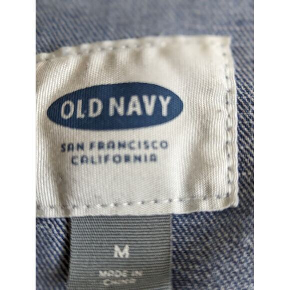 Old Navy Women’s Denim Jean Button Up Jacket Blue Size Medium Photos Measurement - Picture 2 of 10